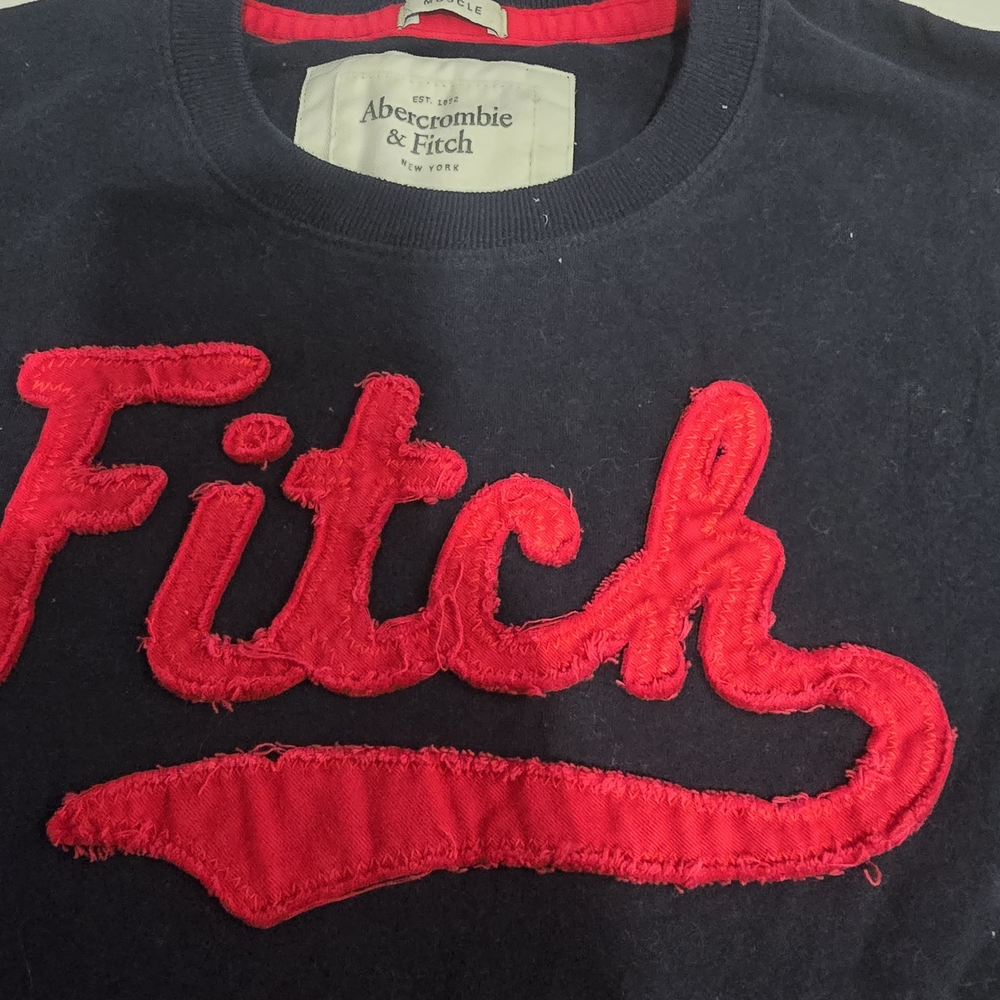 Abercrombie & Fitch Navy shirt with Red Logo